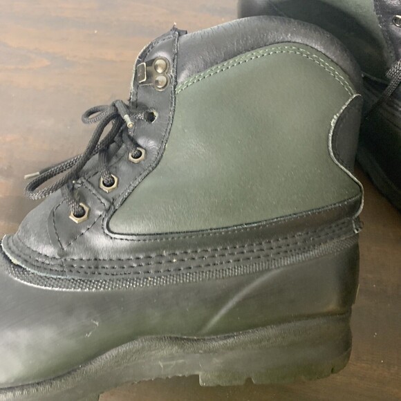 Greatland Mens Sz 12 Black Waterproof Thermolite Snow Boots - Vintage - Picture 4 of 12